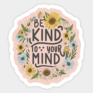 mental health awareness watercolor flowers Sticker